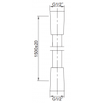 Kohler K-11628T-BL 1.5米防纏繞花灑軟管 (霧黑色)