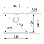 Franke MRG610-52 Maris 花崗岩 單昇盆 (岩灰色) - 瑞士製造，優質花崗岩