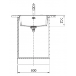 Franke MRG610-52 Maris 花崗岩 單昇盆 (岩灰色) - 瑞士製造，優質花崗岩