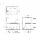 TOTO 9206631 分體式座廁連電子廁板套裝 - 分體設計，智能衛浴