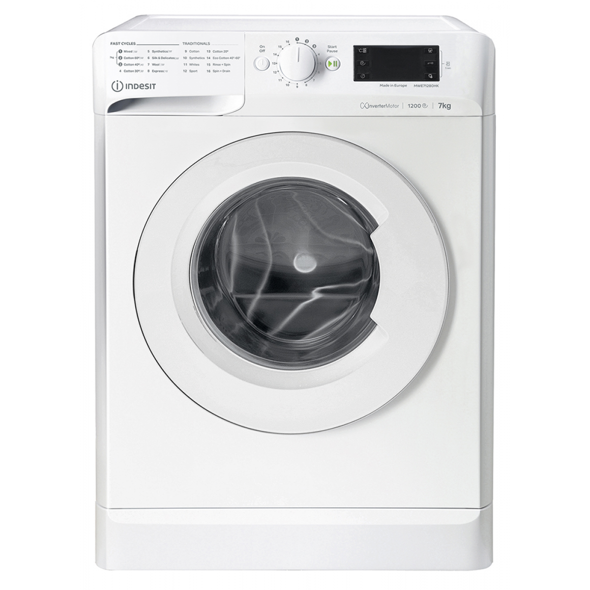 Indesit 依達時 MWE71280HK 7.0公斤 1200轉 Innex 變頻摩打 前置滾桶式洗衣機 Indesit 依達時 MWE71280HK 7.0公斤 1200轉 Innex 變頻摩打 前置滾桶式洗衣機