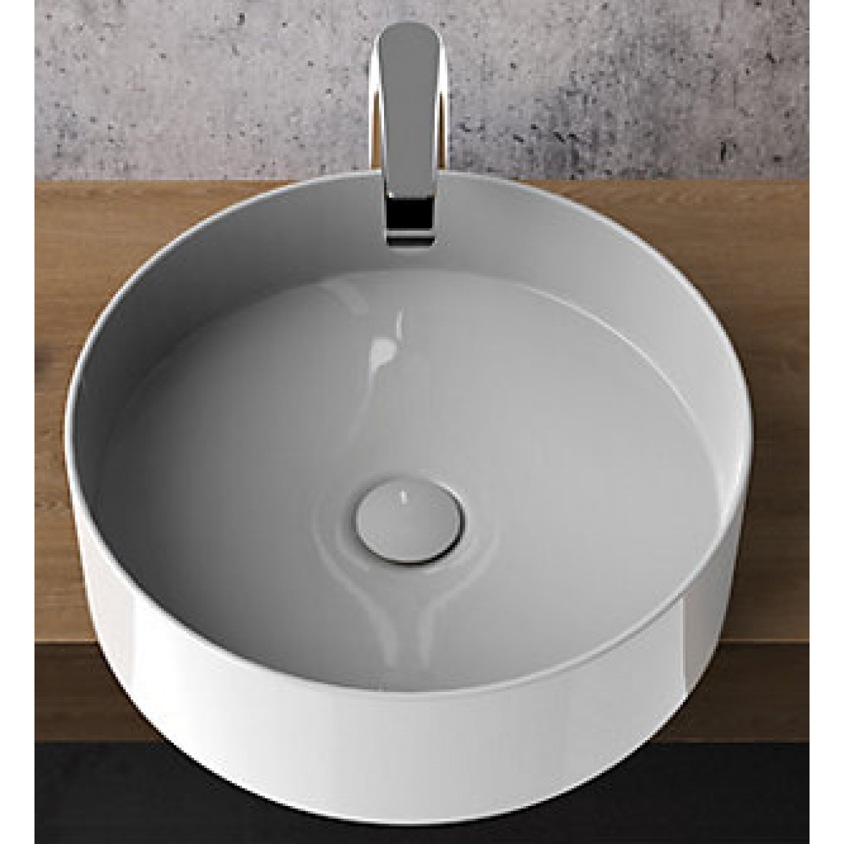 Kohler K-26677T-0 Mica 圓形半崁式面盆