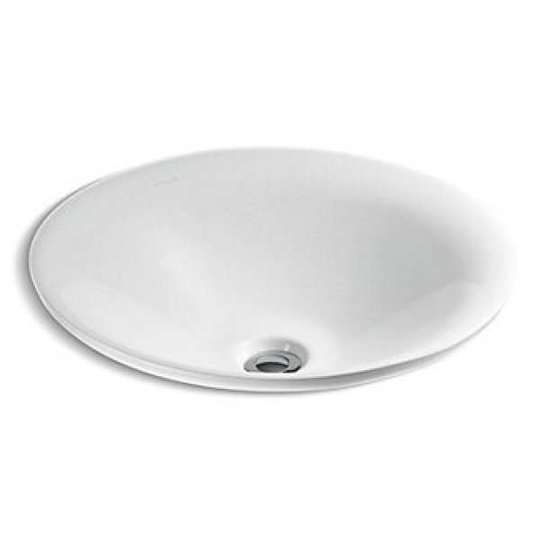 Kohler K-96118T-G81 Carillon 圓形檯上式面盆 (閃爍白雪色)