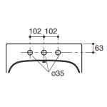 Kohler K-77767K-8-0 Modern Life™ 8吋龍頭孔掛牆式面盆 (白色)