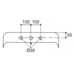 Kohler K-11479X-VC8-0 Forefront 長方形半崁式面盆 (8吋龍頭孔)