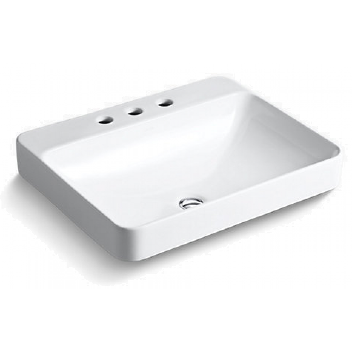 Kohler K-2660X-8-0 Forefront 長方形檯上式面盆 (8吋龍頭孔)