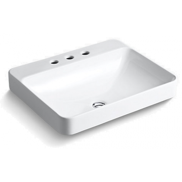 Kohler K-2660X-8-0 Forefront 長方形檯上式面盆 (8吋龍頭孔)