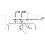 Kohler K-72907K-8-0 Ladena® 半崁式面盆 (8吋龍頭孔)
