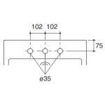 Kohler K-14715X-8-0 Parliament 24吋檯上式面盆 (8吋龍頭孔)