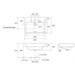 Kohler K-14715X-8-0 Parliament 24吋檯上式面盆 (8吋龍頭孔)