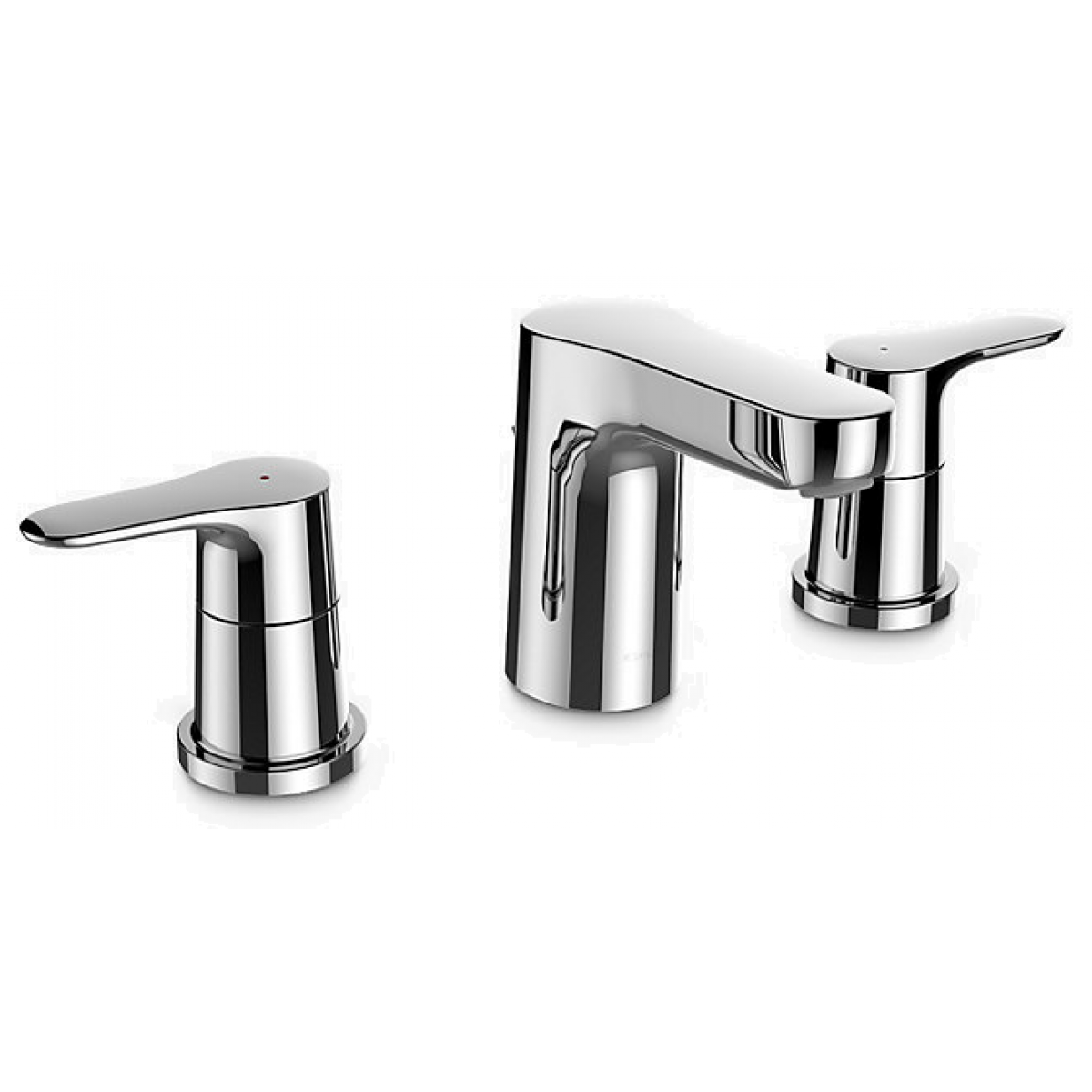 Kohler K-33065T-4-CP 8吋Accliv面盆龍頭 (拋光鍍鉻)：黃銅製造，三孔安裝，50年耐用