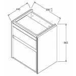 Kohler K-20019T-H14 Maxispace 24吋浴室儲物櫃 (柏靈頓橡木)