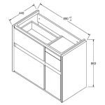 Kohler K-20020T-H14 Maxispace 35吋浴室儲物櫃 (柏靈頓橡木)
