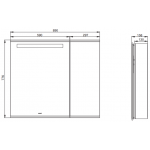 Kohler K-96107T-NA Maxispace 889毫米鏡櫃