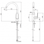 Kohler K-74053K-4-BL Taut™ 單槍廚房龍頭 (霧面黑色)