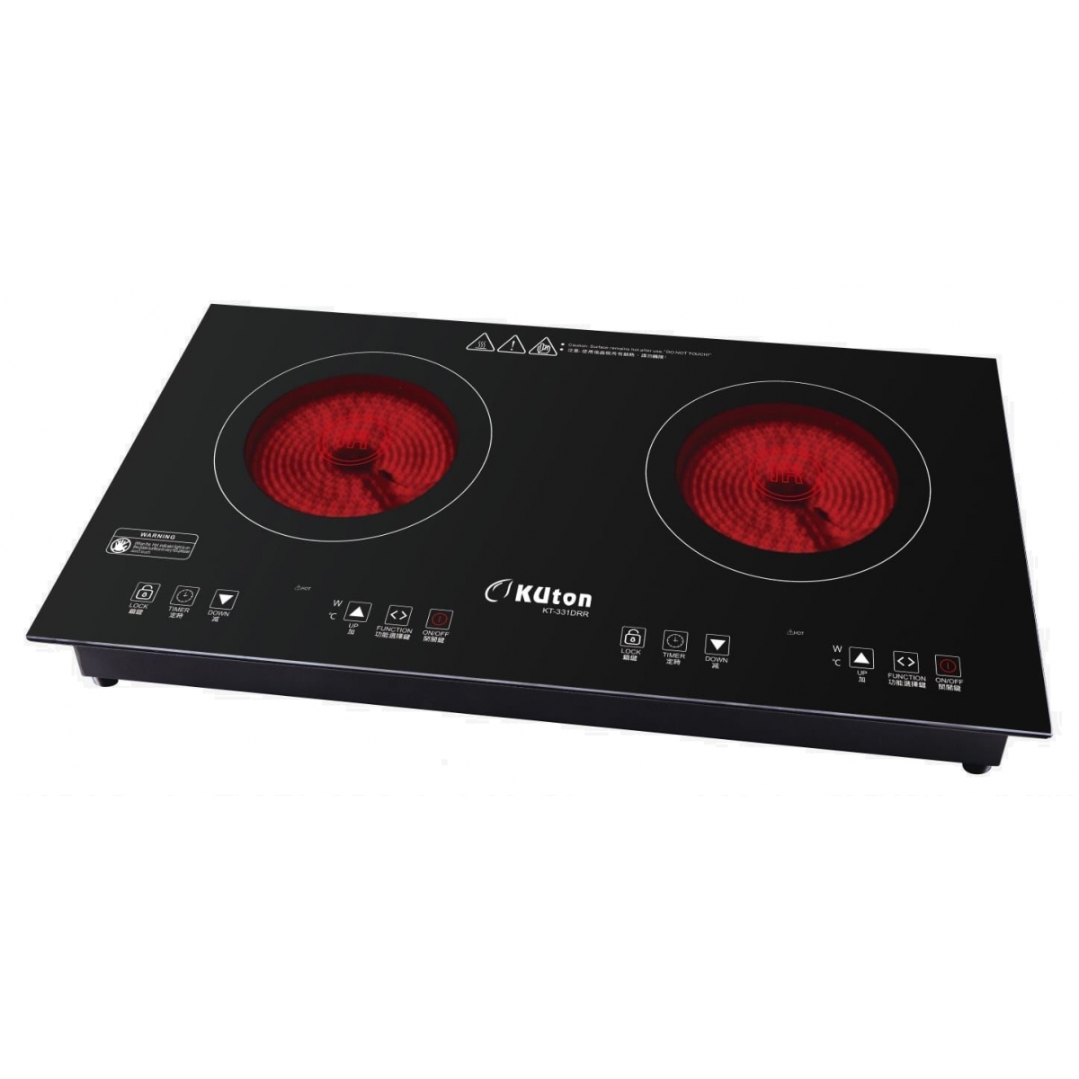 Kuton 國騰 KT-331DRR 嵌入式雙頭電陶爐 2800W 兼容多種鍋具