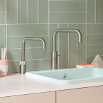 Quooker 3NSRVSTT Nordic Square 一體式雙水龍頭連PRO3滾水水箱 (拉絲不鏽鋼)