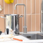 Quooker 3NSRVS Nordic Square 滾水水龍頭連PRO3滾水水箱 (拉絲不鏽鋼)