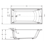 Kohler K-8223T-0 Biove 1.5米 嵌入式鑄鐵浴缸