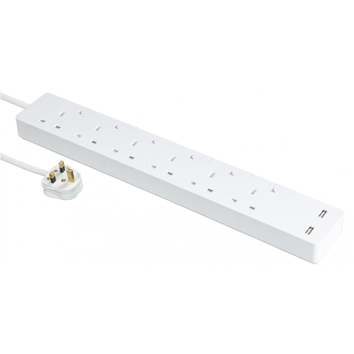 Schneider Electric 施耐德電氣 13A六位安全拖板連USB (3米線)