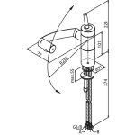 Damixa 290007400 ARC 冷熱水廚房水龍頭 (鍍鉻/黑色)