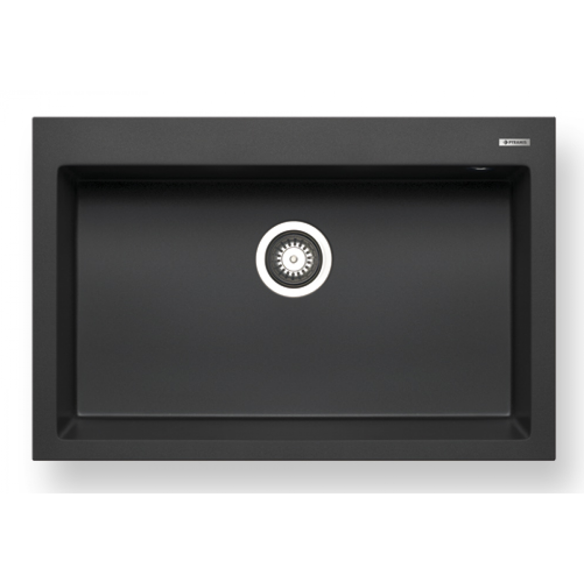 Pyramis 百利美 Istros 花崗岩廚房昇盆 (76x50) (炭黑色)