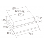 GERMAN POOL 德國寶 A70 70厘米拉趟式抽油煙機 - 隱藏式設計與705m³/hr強勁排風