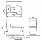 Inax AC-832VN S400 相連式自由咀座廁