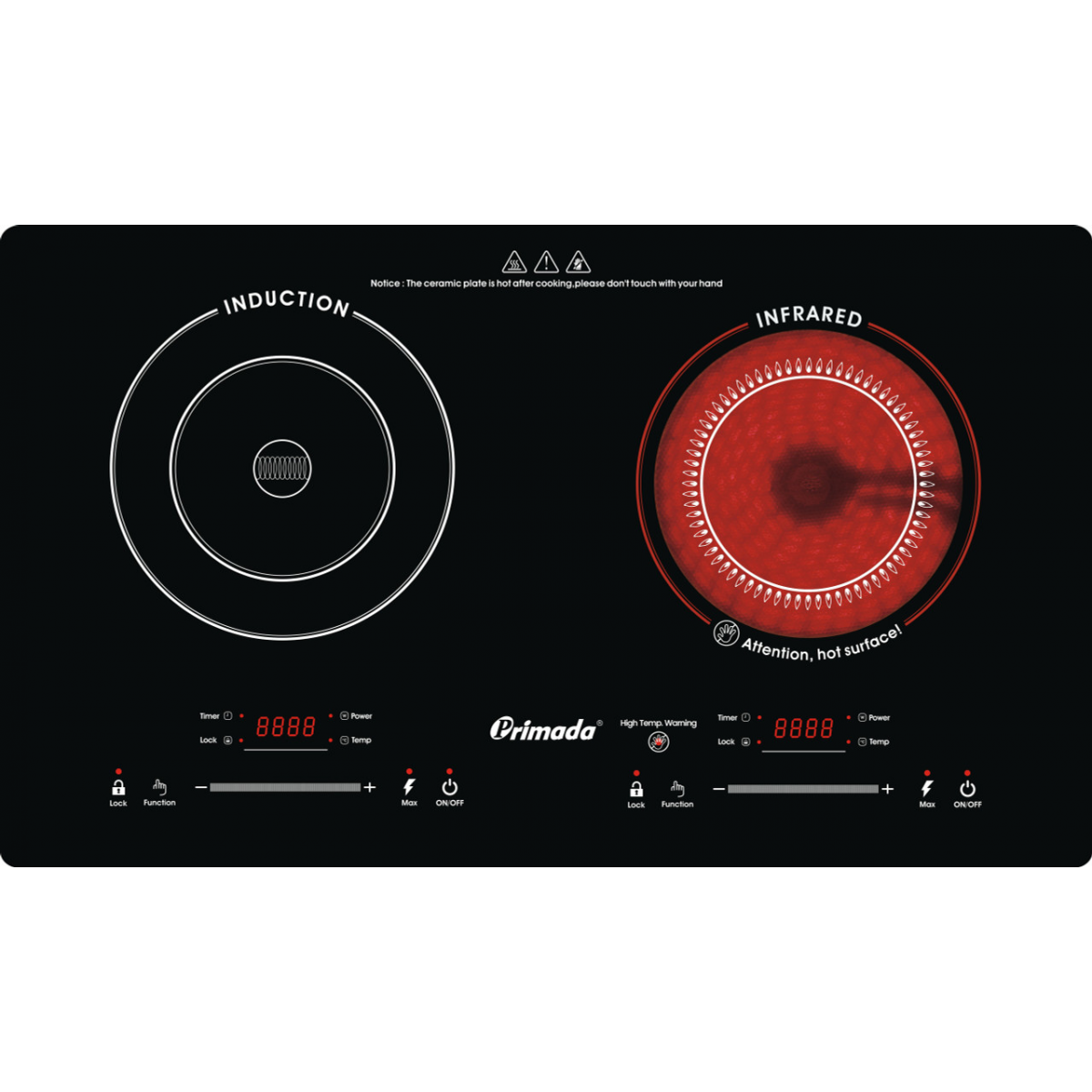 Primada 寶康達 PIC2820 73厘米嵌入式電陶電磁雙頭爐