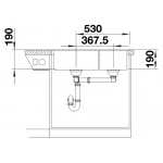 BLANCO LEGRA 8(526225) 花崗岩雙槽鋅盤 (鋁金屬，Hygiene+Plus)