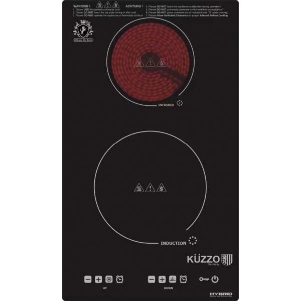 KUZZO DI-286 德信 30cm 電磁+電陶爐 - 座檯/嵌入式 2800W