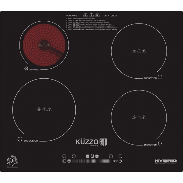 KUZZO 德信 DI-486 59cm 4頭嵌入式電磁電陶爐 (7200W)