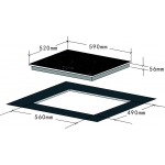 KUZZO 德信 DI-486 59cm 4頭嵌入式電磁電陶爐 (7200W)