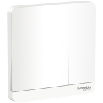 Schneider Electric 施耐德電氣 AvatarOn 16AX 三位單控開關掣連LED指示燈 (搪瓷白) (E8333L1LED_WE_C5)