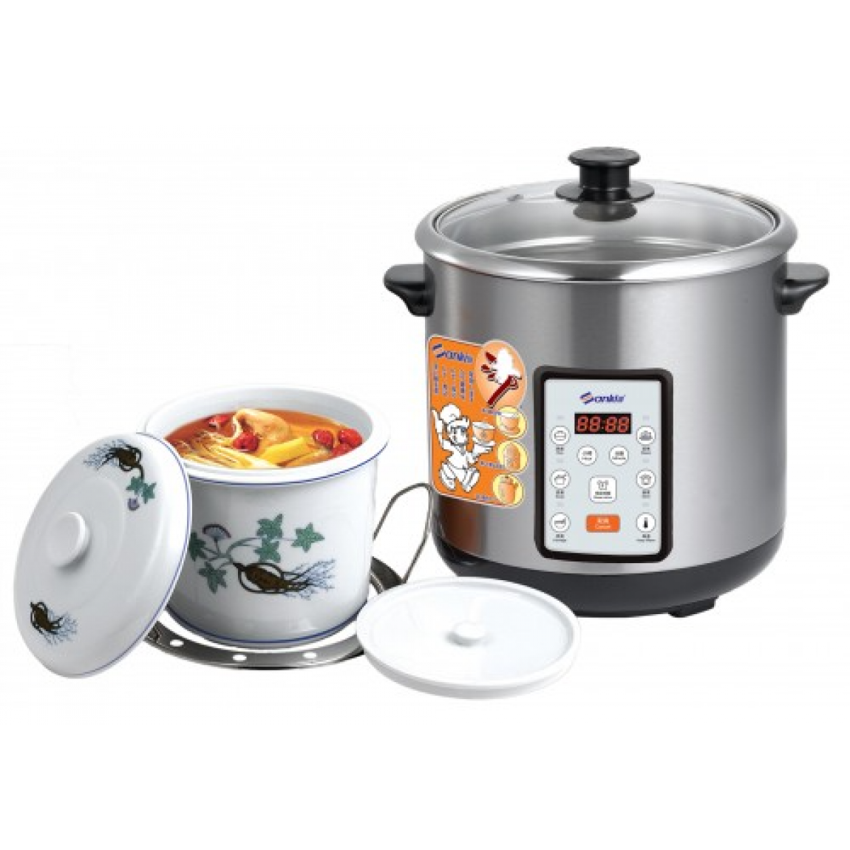 Sanki 日本山崎 SK-R912 12公升 多功能電子蒸燉煲 - 食品級不銹鋼內膽、24小時預約