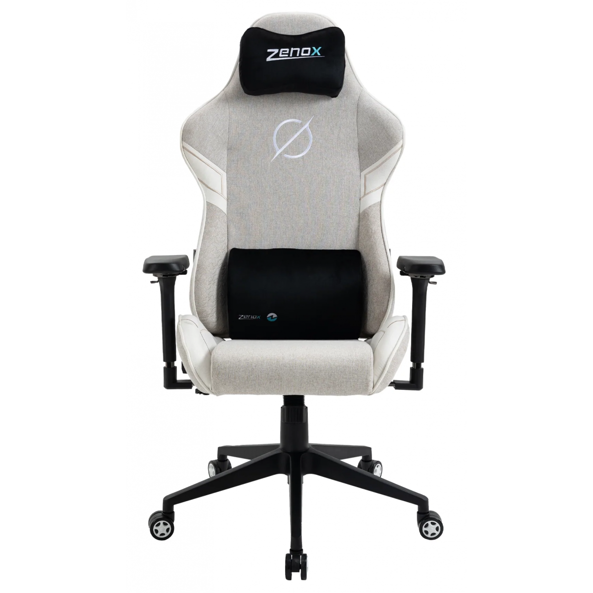 Zenox Saturn Mk-2 電競椅 (布面/淺灰色) - 180°後躺，4D扶手，磁力頸腰枕