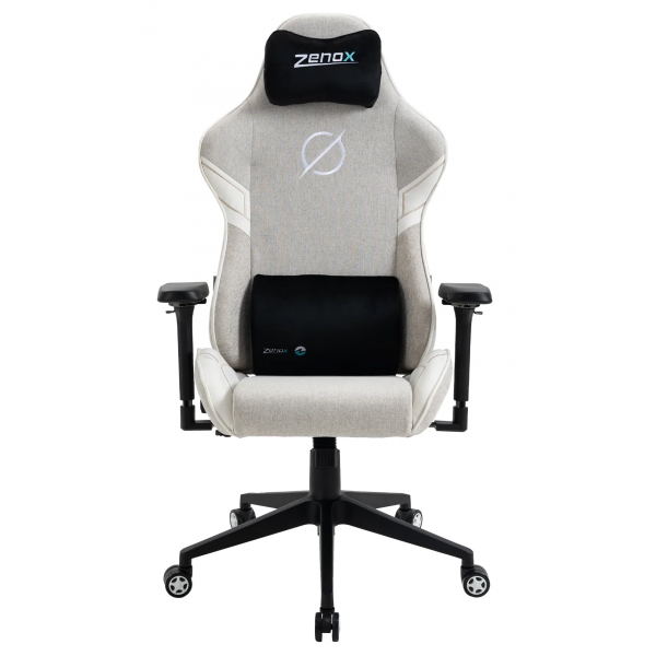 Zenox Saturn Mk-2 電競椅 (布面/淺灰色) - 180°後躺，4D扶手，磁力頸腰枕