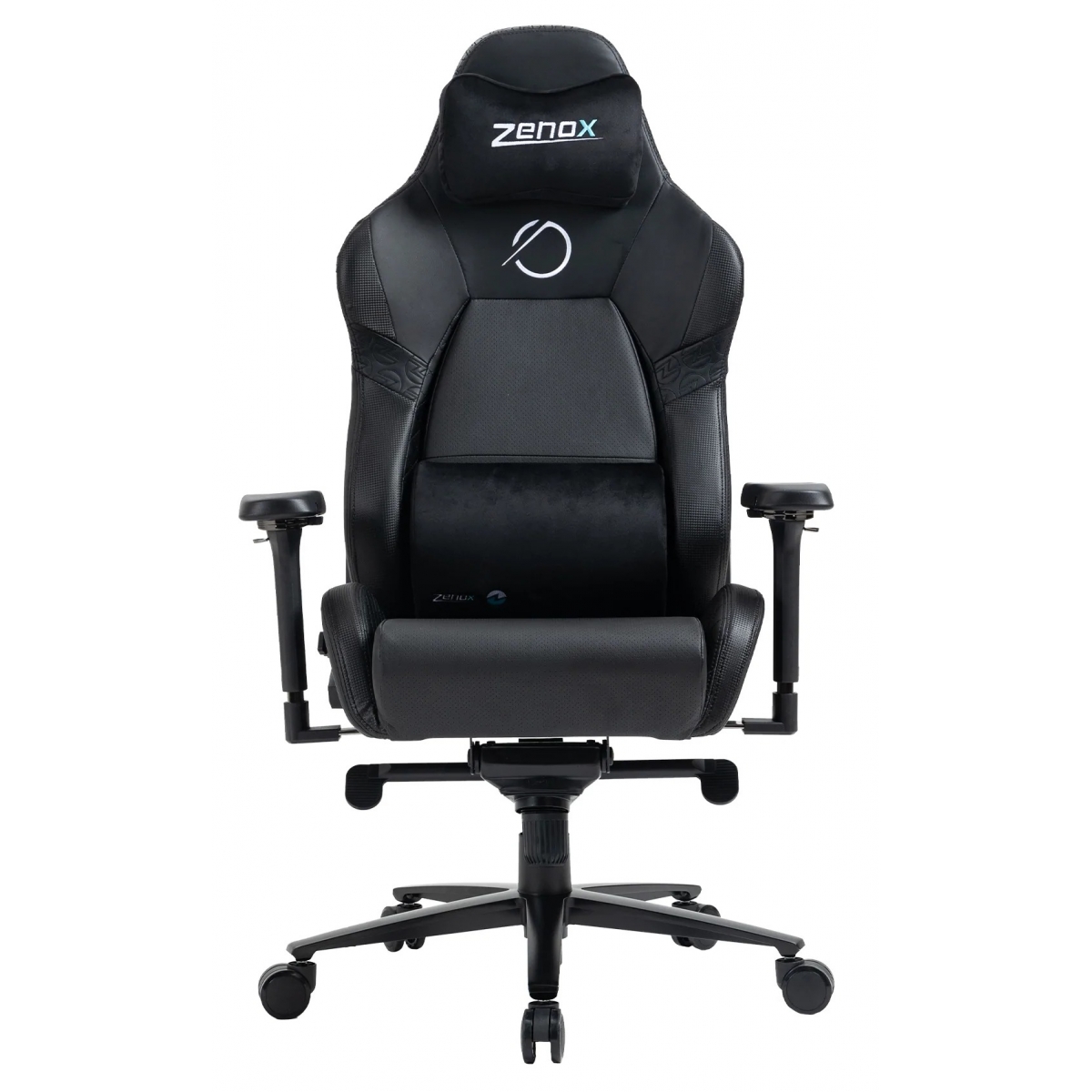 Zenox Jupiter Mk-2 電競椅 (皮面/碳黑) - 穿孔PU皮革，130°後躺，強化合金腳架
