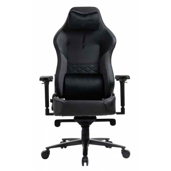 Zenox Spectre Mk-2 幽靈電競椅 (皮面/碳黑) - 辦公電競兩用，130°後躺，高密度定型海綿