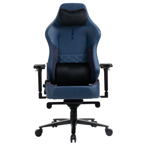 Zenox Spectre Mk-2 幽靈電競椅 (皮面/海軍藍) - 辦公電競兩用，130°後躺，高密度海綿