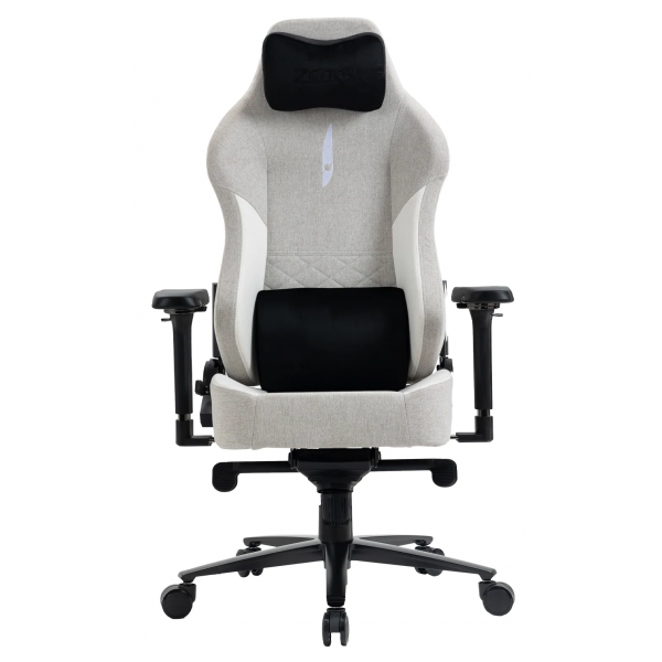 Zenox Spectre Mk-2 幽靈電競椅 (布面/淺灰色) - 辦公電競兩用，高密度定型海綿，4D扶手