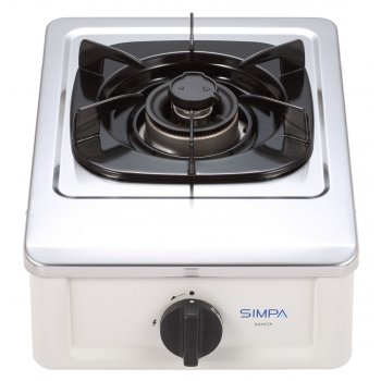 Simpa 簡栢 RVH1SK(SSW) 28厘米 座檯式煤氣單頭煮食爐 (白色)
