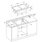 Gaggenau CV282111 80厘米 200系列 嵌入式抽油煙機四頭感應電磁爐 - 烹調區合併，自動變頻偵測，Home Connect