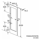Siemens 西門子 CI24Z590 coolModul 酒櫃門板 - 適用於CI24WP03，右門鉸