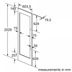 Siemens 西門子 CI24Z690 coolModul 酒櫃門板 - 適用於CI24WP03，左門鉸