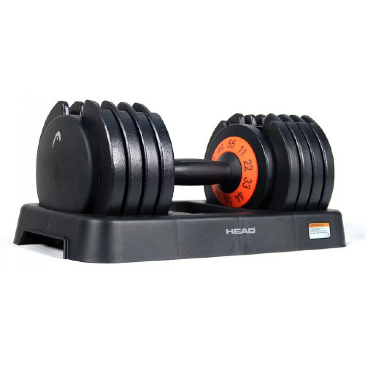 Head HED0016 55磅 極速調重啞鈴 - 1秒調節，多段重量，防滑手柄