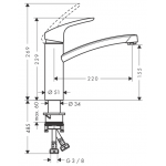 Hansgrohe 31806000 單控廚盆水龍頭 (不銹鋼)