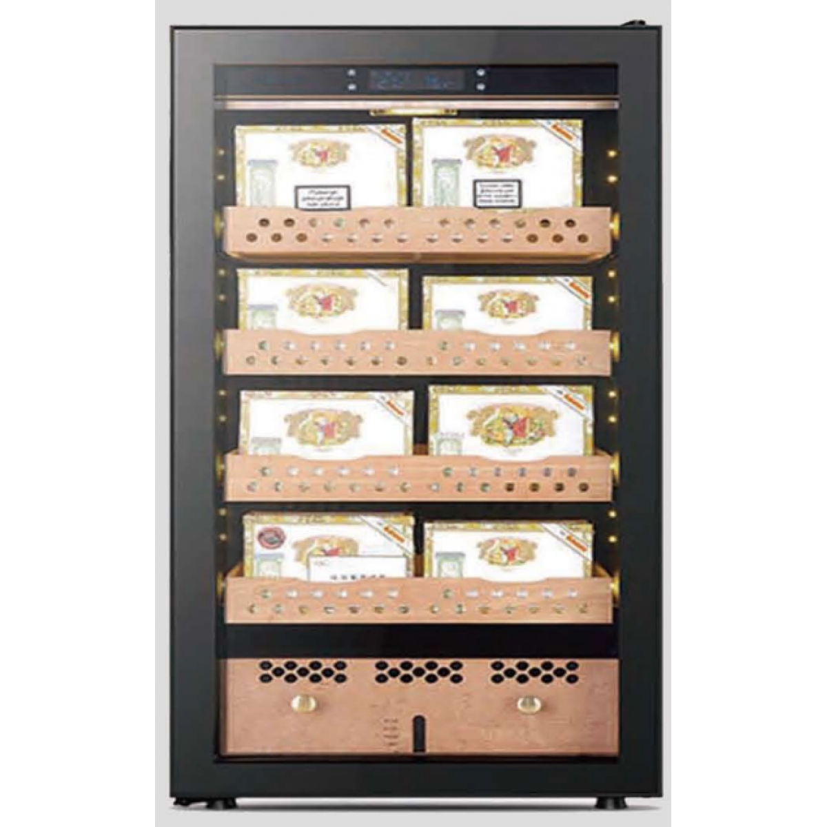 ROYALTEK RT528LB-FC 恆溫恆濕雪茄櫃 (800支, 壓縮機, 雪松木內格)