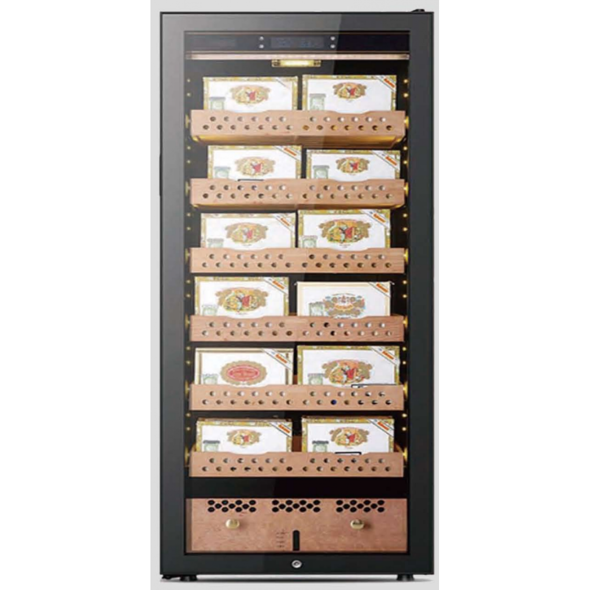 Royaltek RT528LC 恆溫恆濕雪茄櫃 (1000支) - 壓縮機製冷，靜音節能，三層中空玻璃