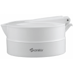 Sanki 日本山崎 SK-TK800W 雙電壓摺疊式旅行水壺 - 0.8公升，三合一功能，食品級材質